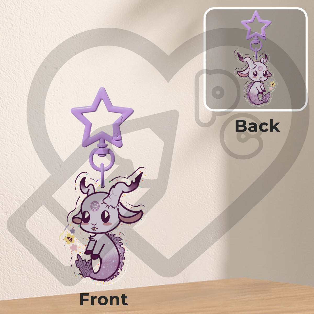 Capricorn “Cosmic Cuties” Keychain