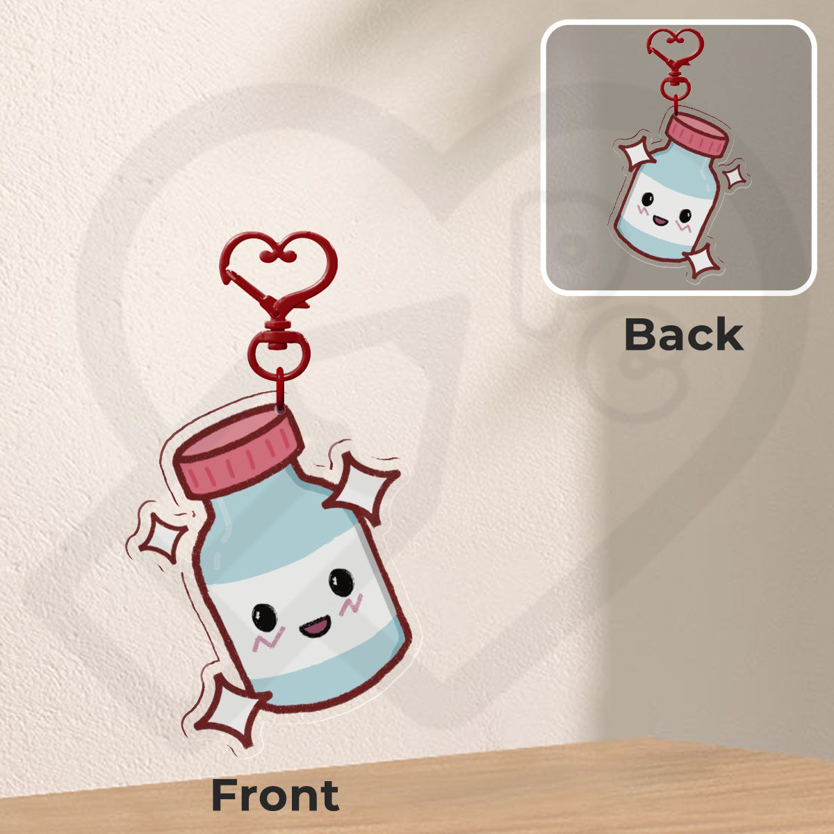 Bitsy the Bottle "Flow Friends" Keychain