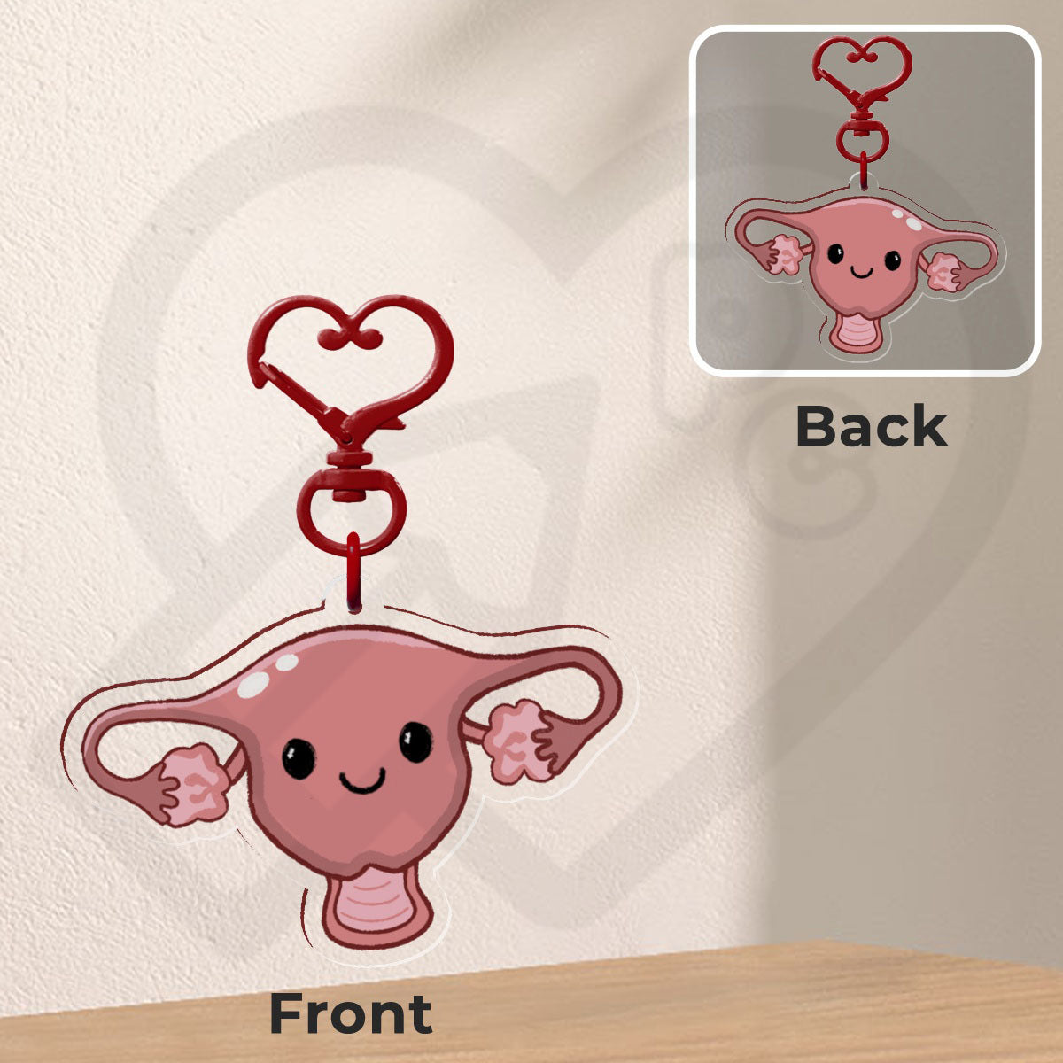 Doris the Uterus "Flow Friends" Keychain