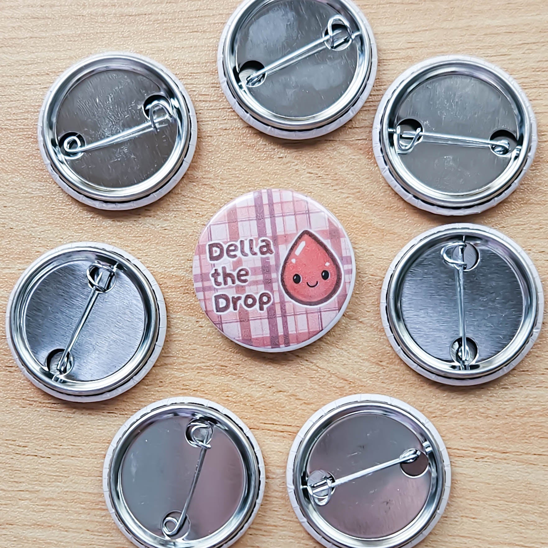 Flow Friends Kawaii Button Pin | 32mm Badge Pin | Choose Your Character