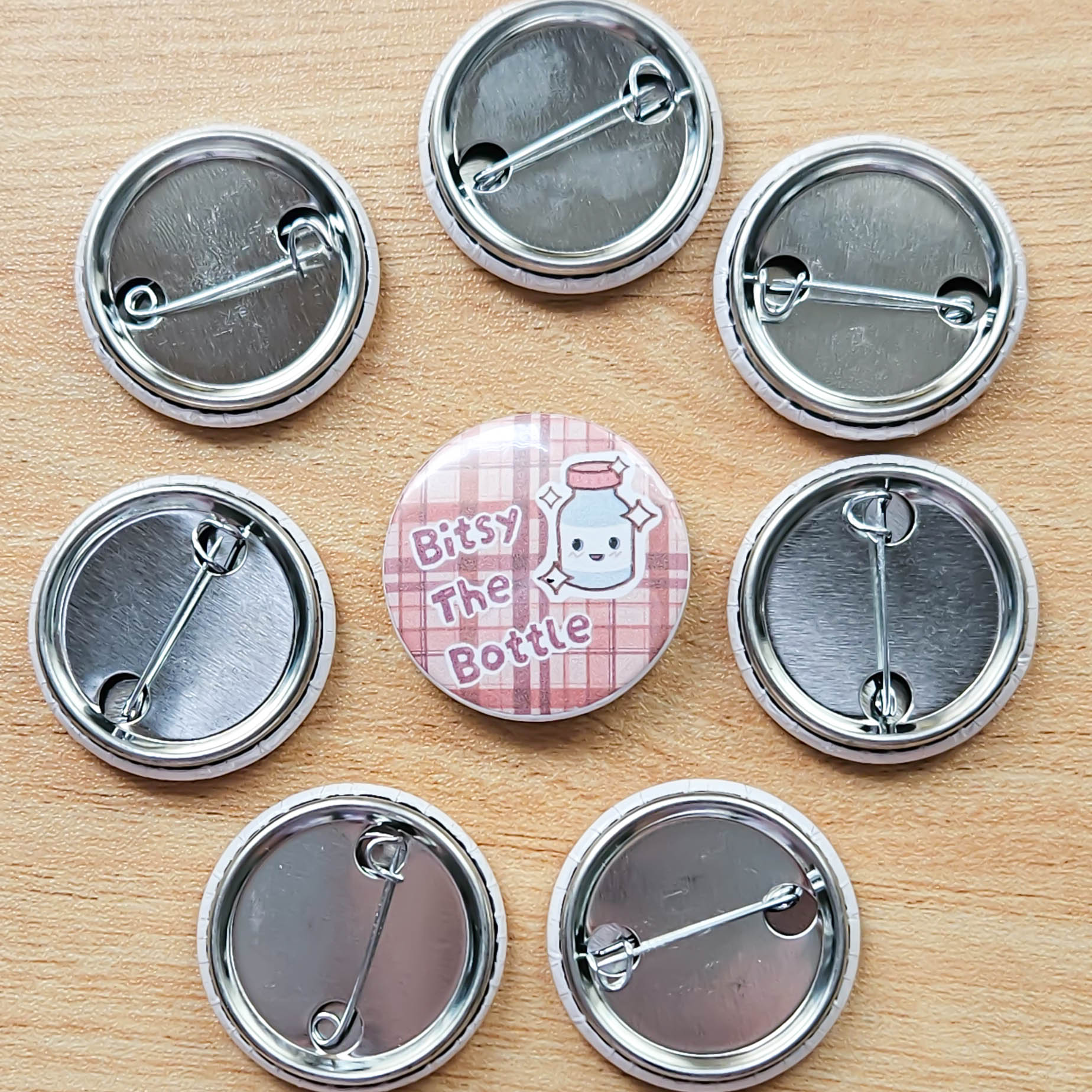 Flow Friends Kawaii Button Pin | 32mm Badge Pin | Choose Your Character