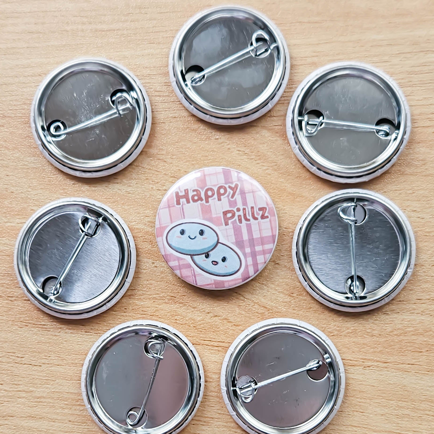 Flow Friends Kawaii Button Pin | 32mm Badge Pin | Choose Your Character